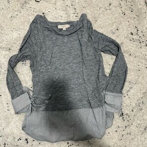 LOFT Gray Top